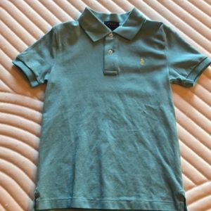 Blue polo shirt